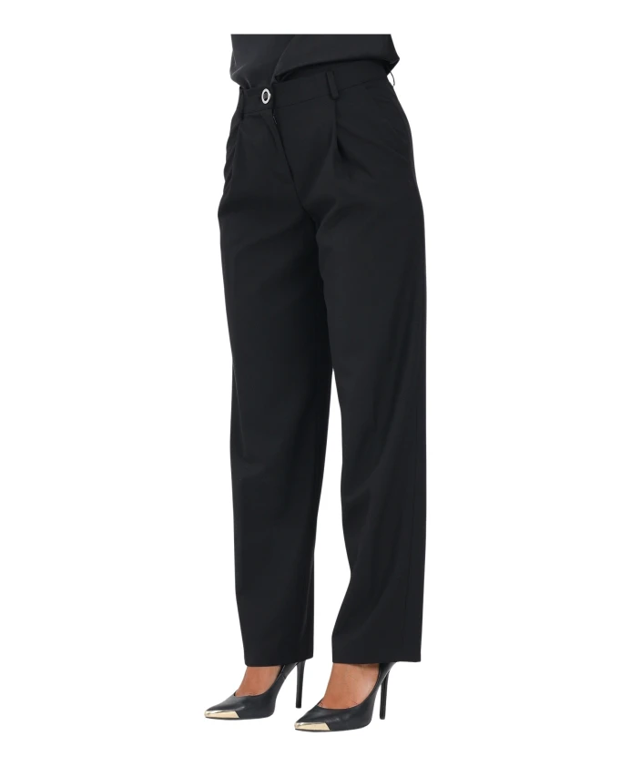 

Элегантные черные брюки прямого кроя Armani Exchange, черный