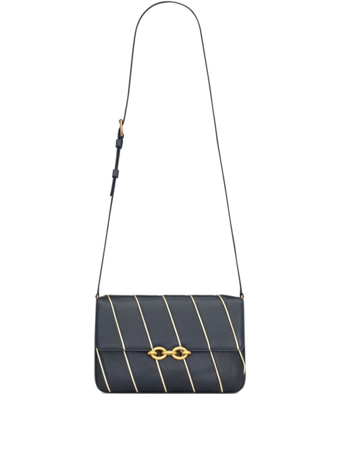 

Сумка на плечо Saint Laurent Le Maillon в полоску, синий