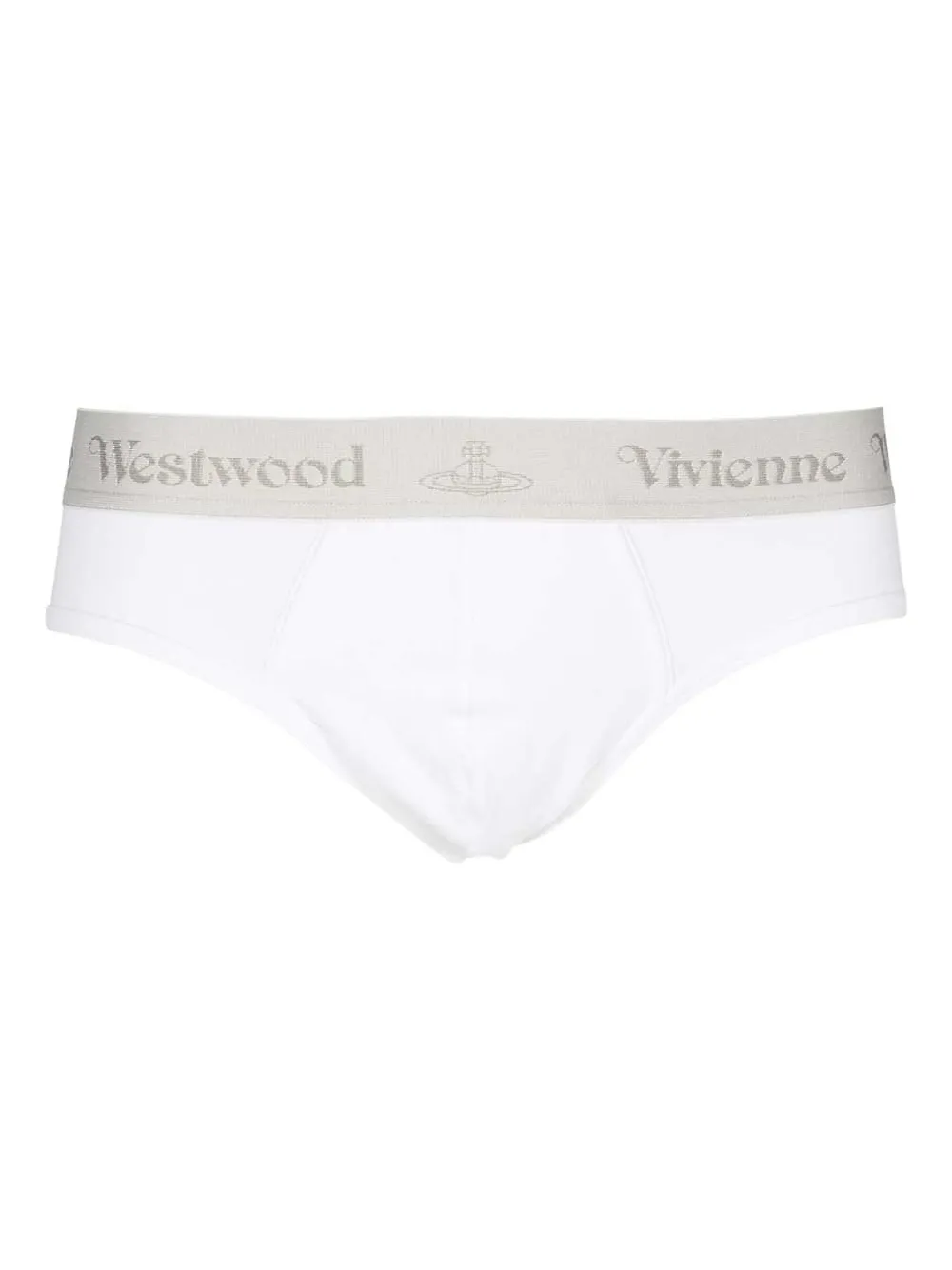 

Трусы из хлопкового микса с логотипом (набор из трех штук) Vivienne Westwood, серый