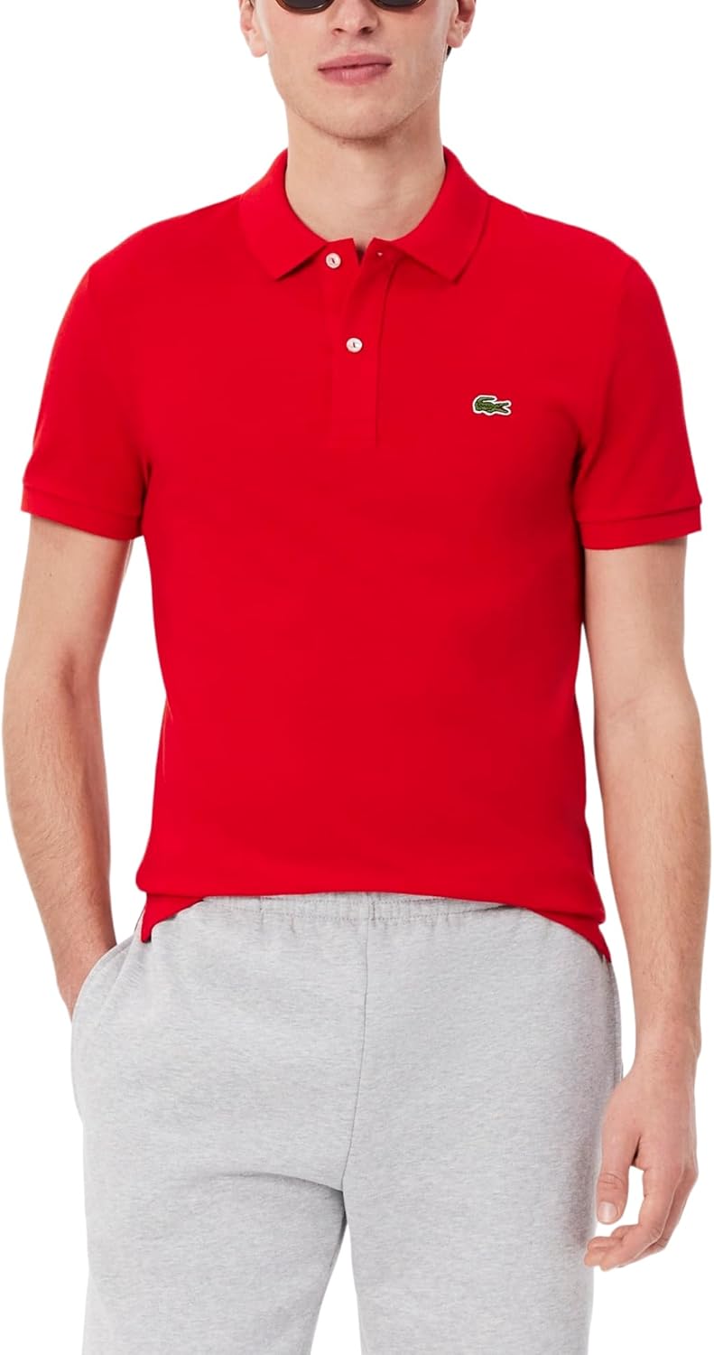 

Lacoste мужская приталенная короткая рукав поло L12.12, Red, Красный, Lacoste мужская приталенная короткая рукав поло L12.12, Red