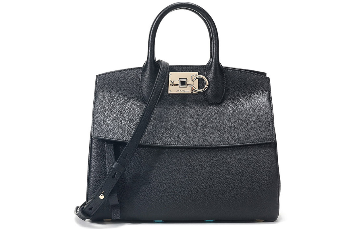 

Сумка через плечо из коровьей кожи Ferragamo серии THE STUDIO, женская, черная