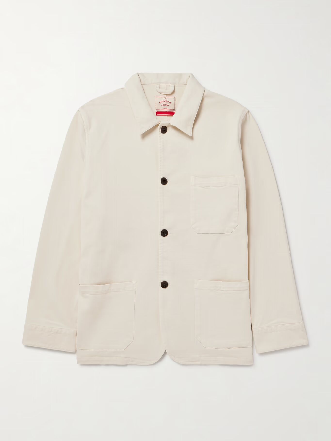 

Рубашка Labura из хлопкового твила стретч PORTUGUESE FLANNEL, экрю