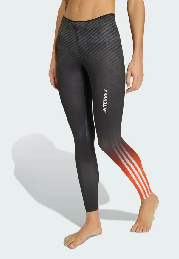 Гоночные тайтсы terrex xperior Adidas Sportswear, Semi Impact Orange Black Grey Six
