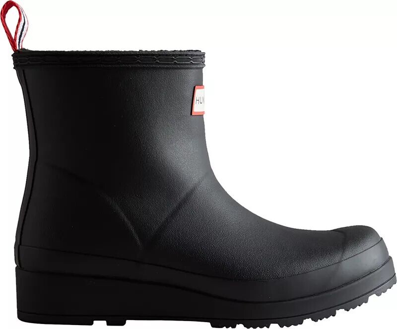 Hunter Boots Женские короткие резиновые сапоги из веганской овчины с утеплителем, черный