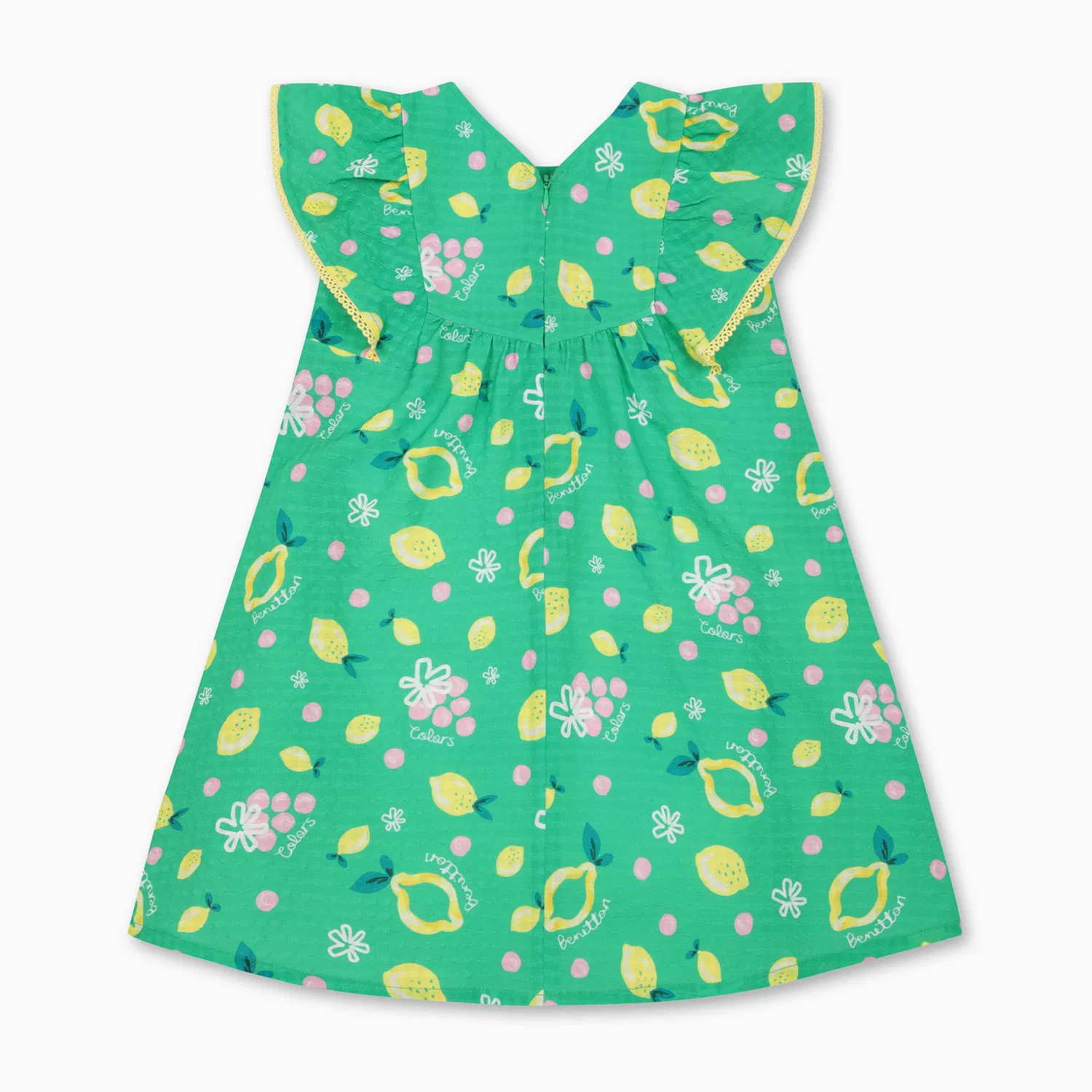 Детское зелёное платье Саммер Ваканс от Benetton Kids — фото 3