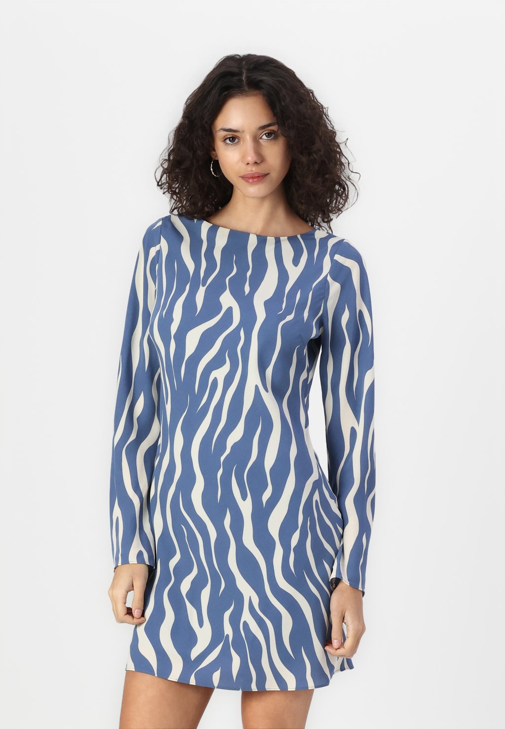 

Повседневное платье DRAPED WRAP SHORT DRESS Abercrombie & Fitch, синий