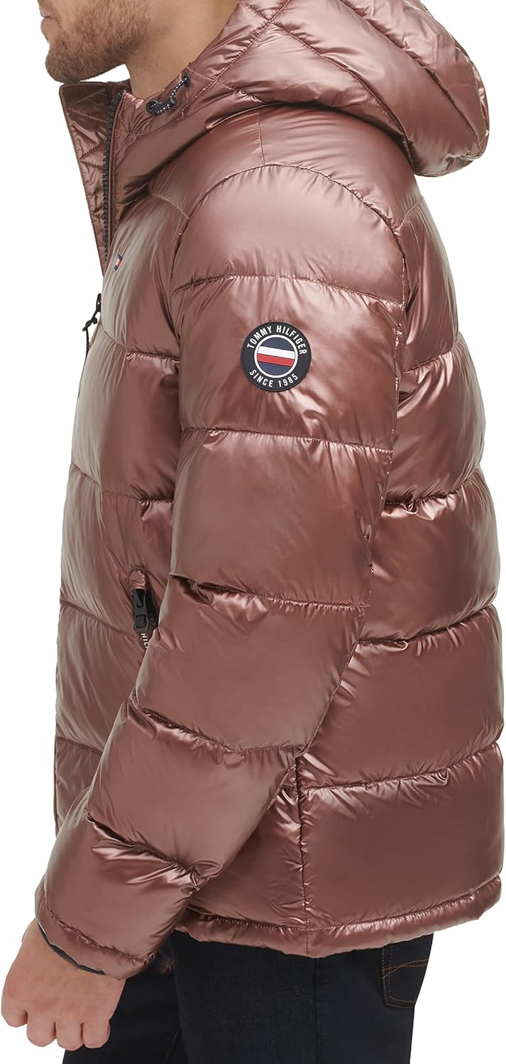 Мужская стеганая куртка с капюшоном Tommy Hilfiger (стандартная и для больших и высоких), Pearlized Brown — фото 2