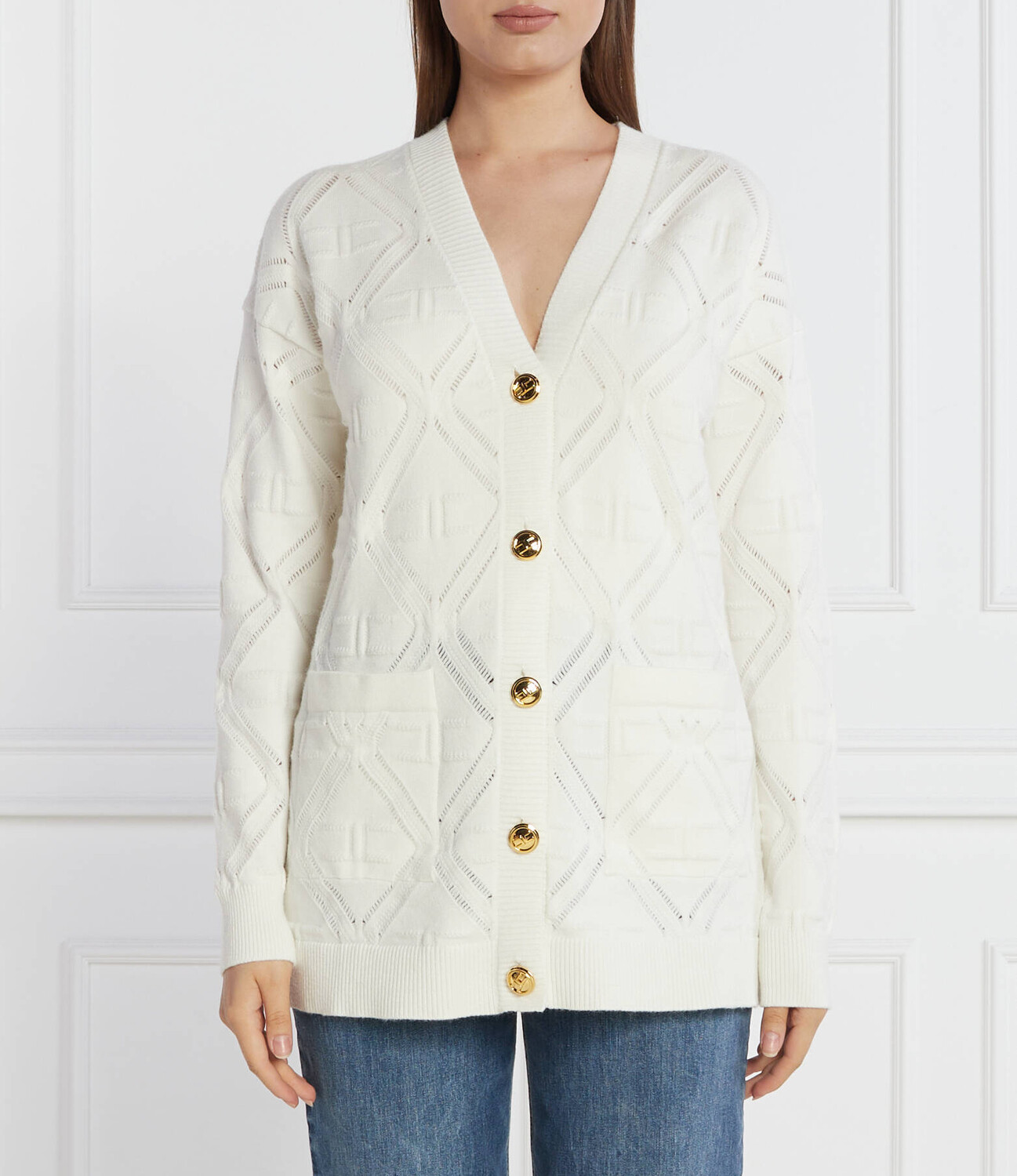 

Свитер Elisabetta Franchi Regular Fit, белый