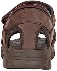 

Кожаные сандалии ZEBA для мужчин, без использования рук, темно-коричневый