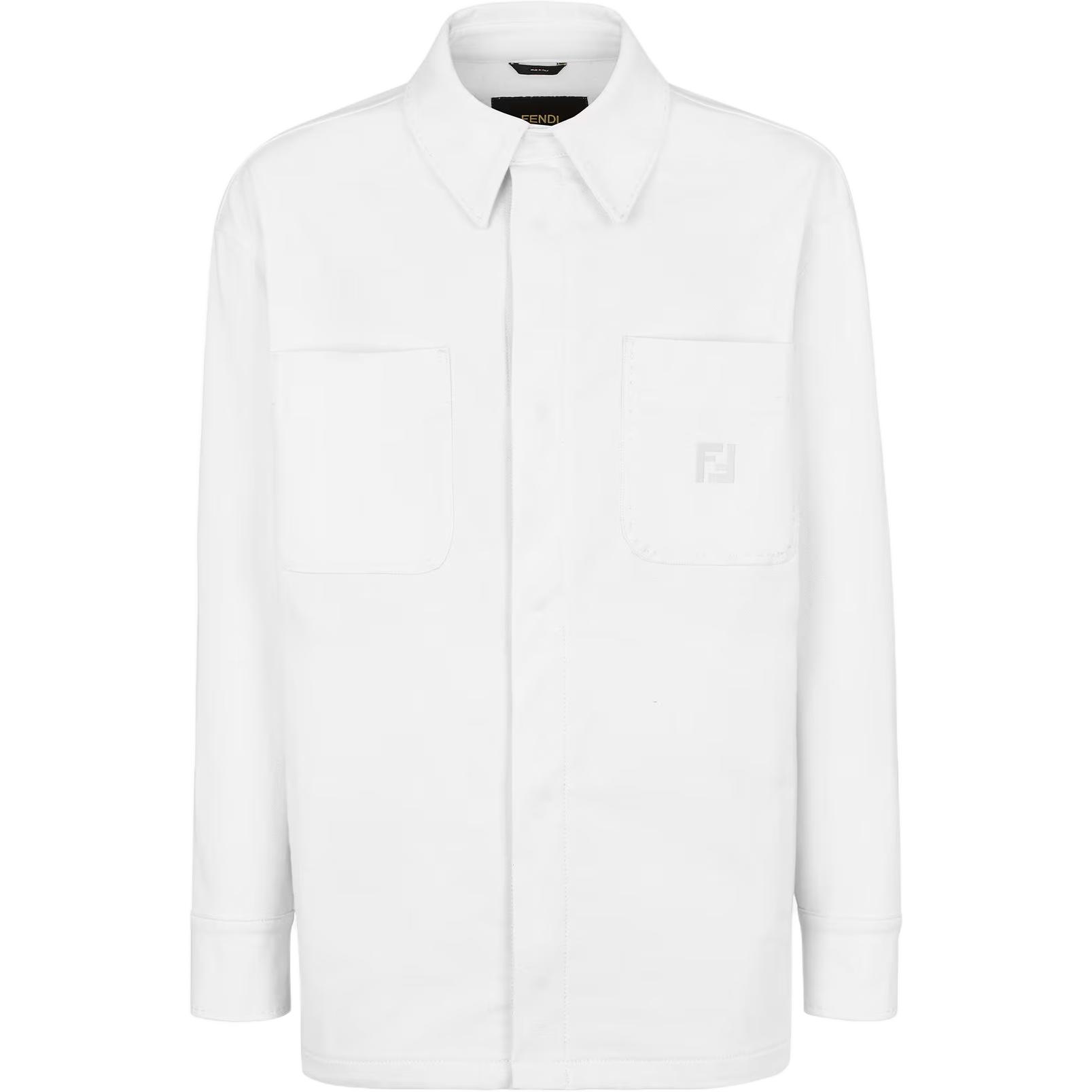 

FENDI Куртка с длинными рукавами и вышитым логотипом, White