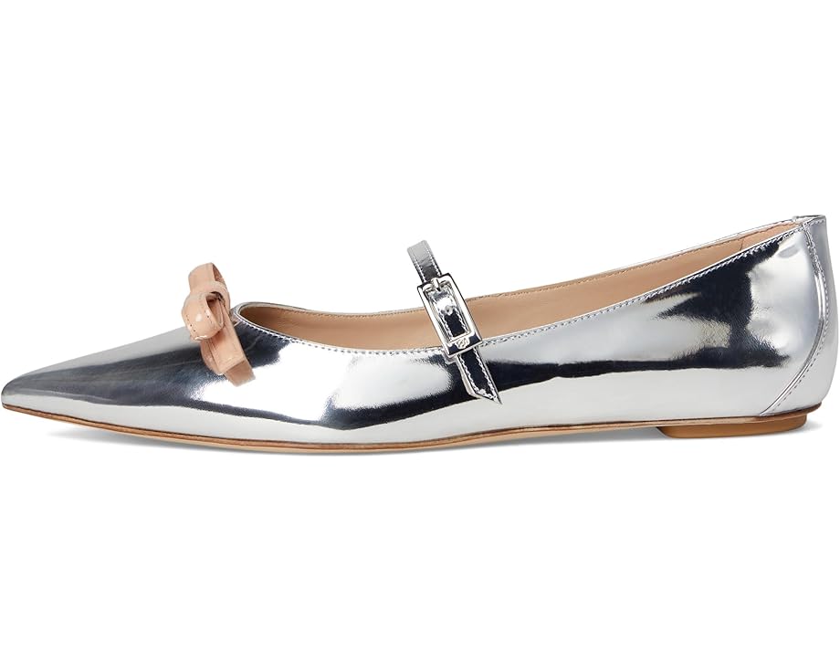 Балетки Stuart Weitzman Stuart Felicity Mary Jane, цвет Silver/Poudre — фото 4