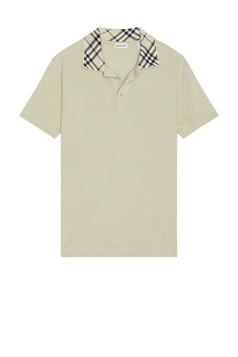 

Поло с клетчатым воротником Burberry, Lichen