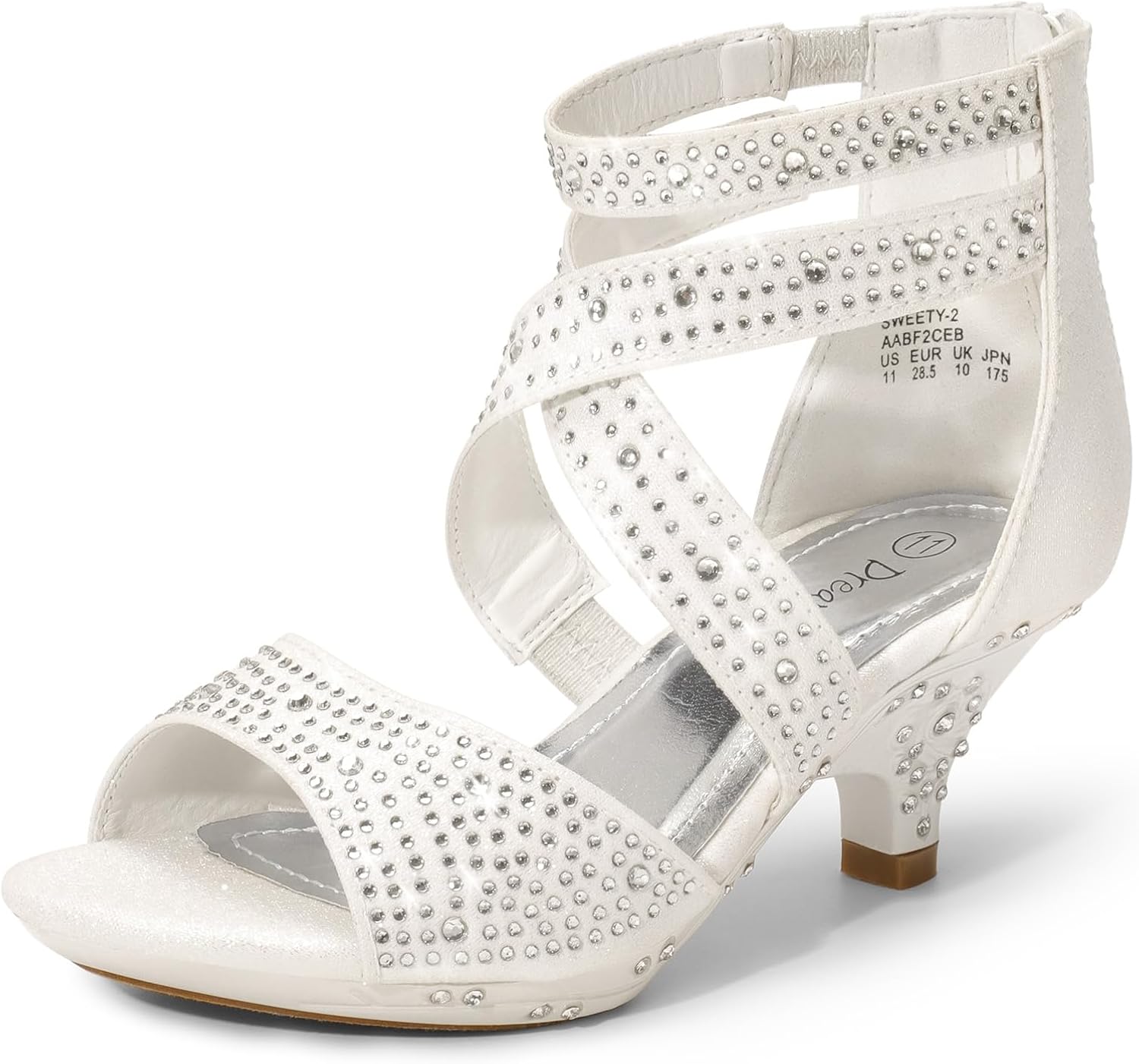 

Сандалии для девочек DREAM PAIRS с низким каблуком, белый