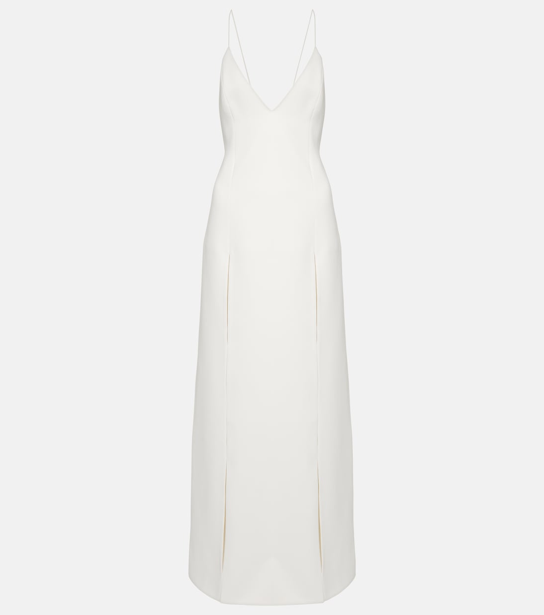 

Платье-комбинация из креп-сатина Nonya Khaite, Chalk