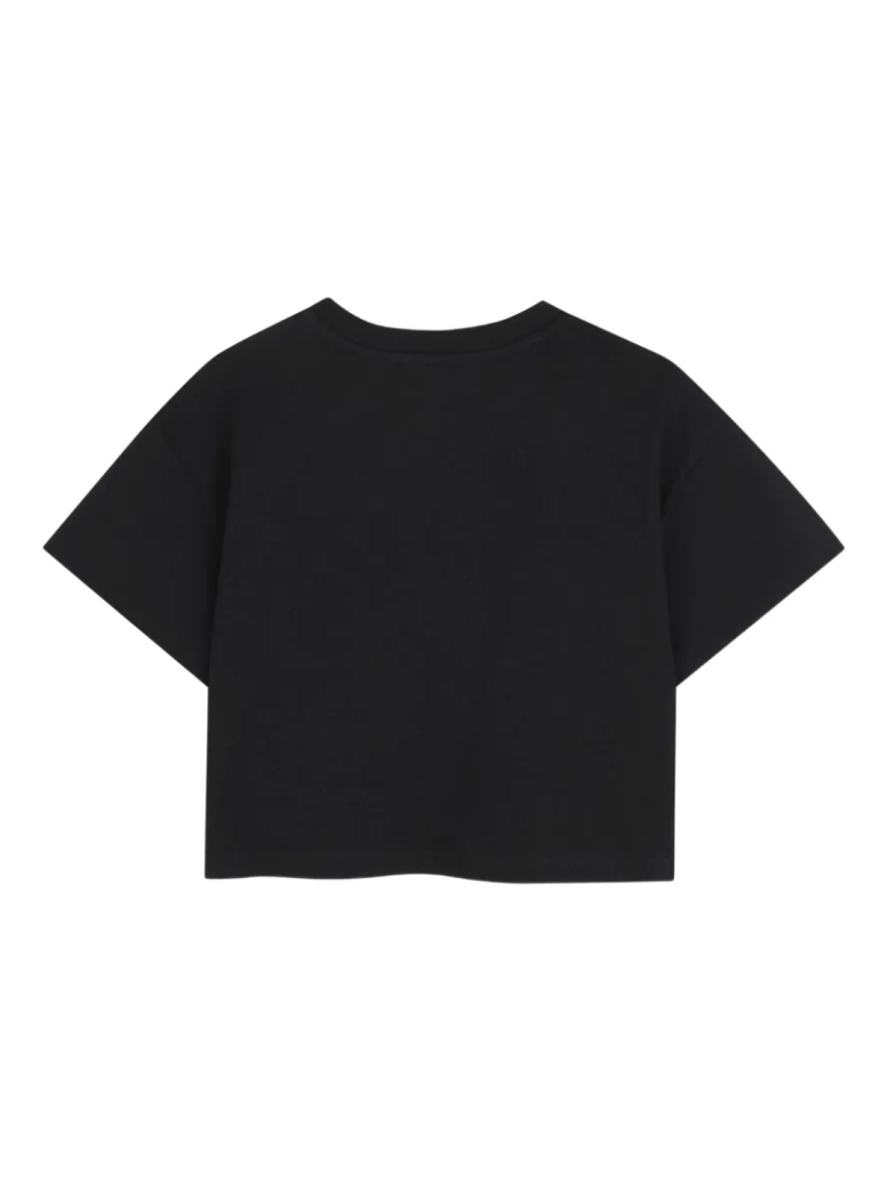 Marc Jacobs Kids укороченная футболка с цветочной вышивкой, черный — фото 2