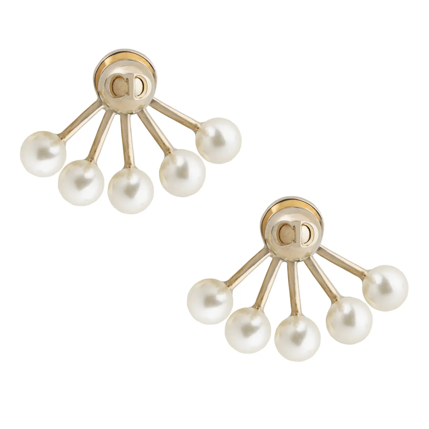 

DIOR Серьги женские, металл с бусинами из смолы, цвет Gold
