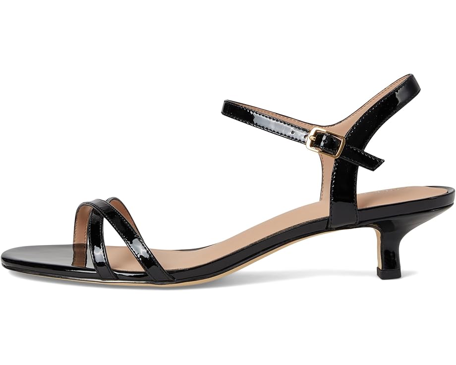Туфли Cole Haan Leni Kitten Heel Strappy Sandals 40mm, цвет Black Patent Leather — фото 4