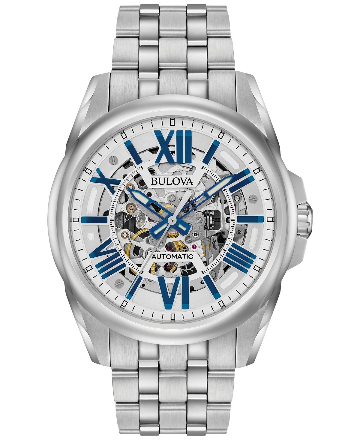 

Мужские автоматические часы-браслет из нержавеющей стали 43 мм 96A187 Bulova