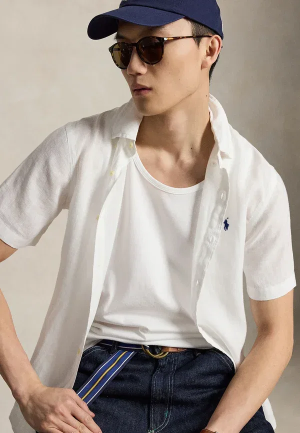 Майка-борцовка Polo Ralph Lauren Washed Jersey Tank Top, белый — фото 4