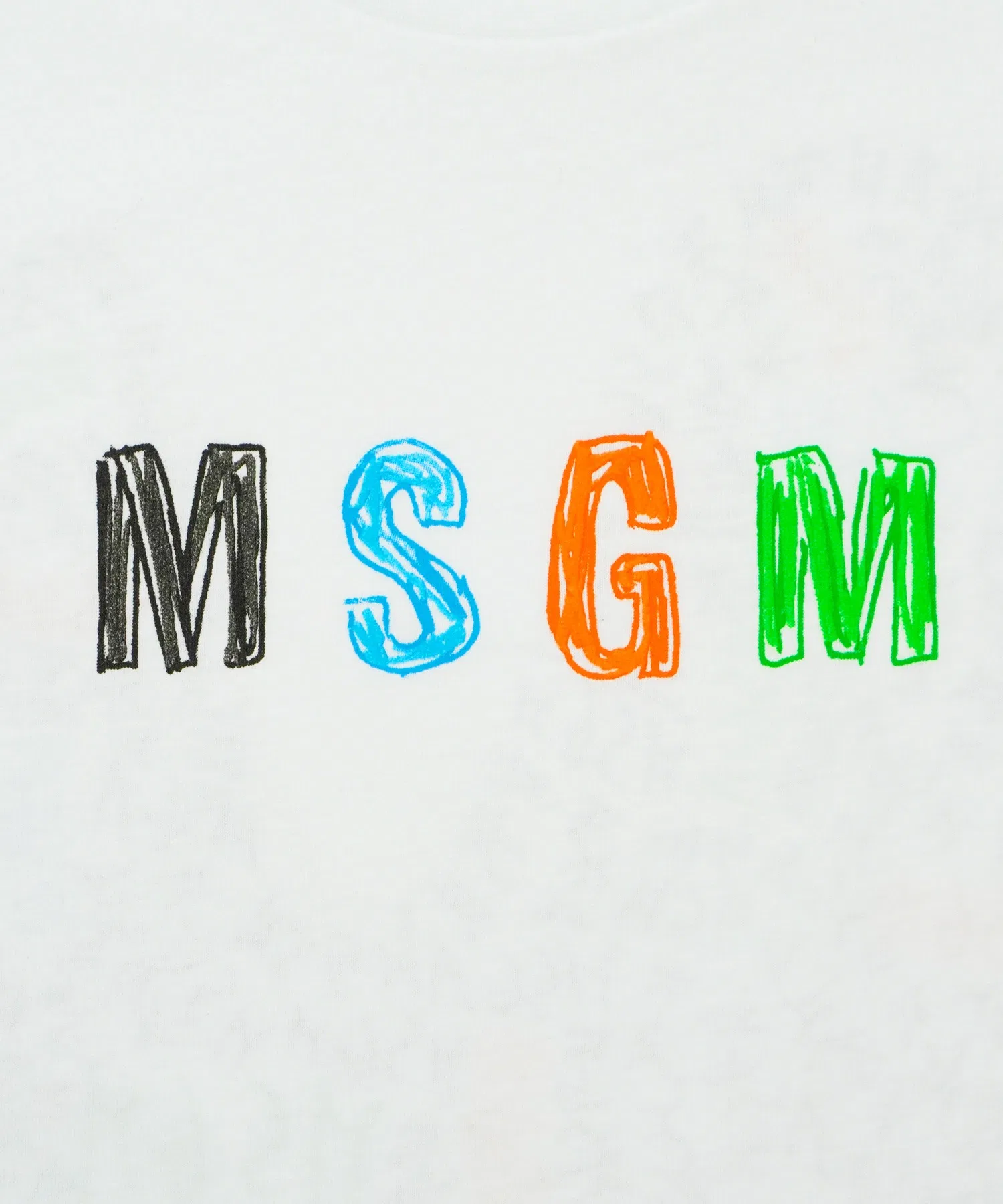 Детская футболка с логотипом MSGM KIDS белая — фото 3