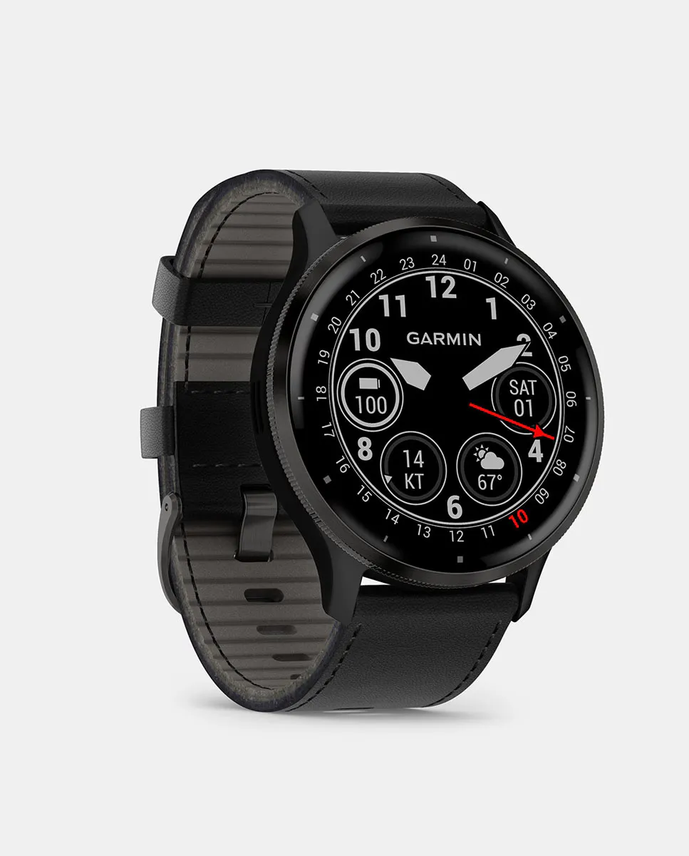 

Умные часы 010-02784-52 Venu 3 черные кожаные Garmin, черный
