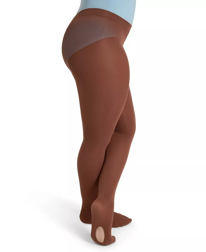 Детские ультрамягкие леггинсы Transition Tight с вязаным поясом Capezio, коричневый — фото 2