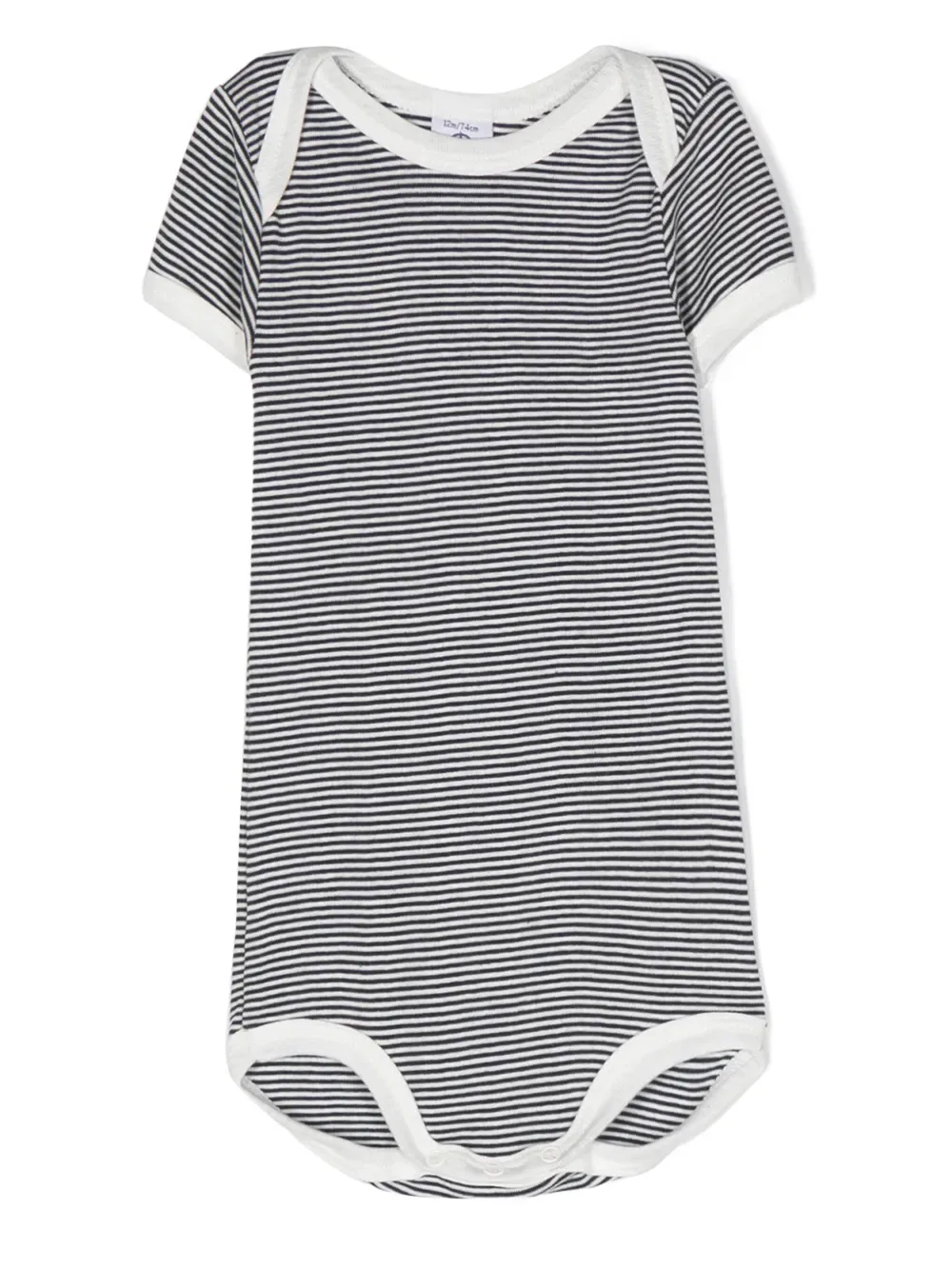 Хлопковые боди с короткими рукавами (комплект из трех штук) Petit Bateau, белый — фото 2
