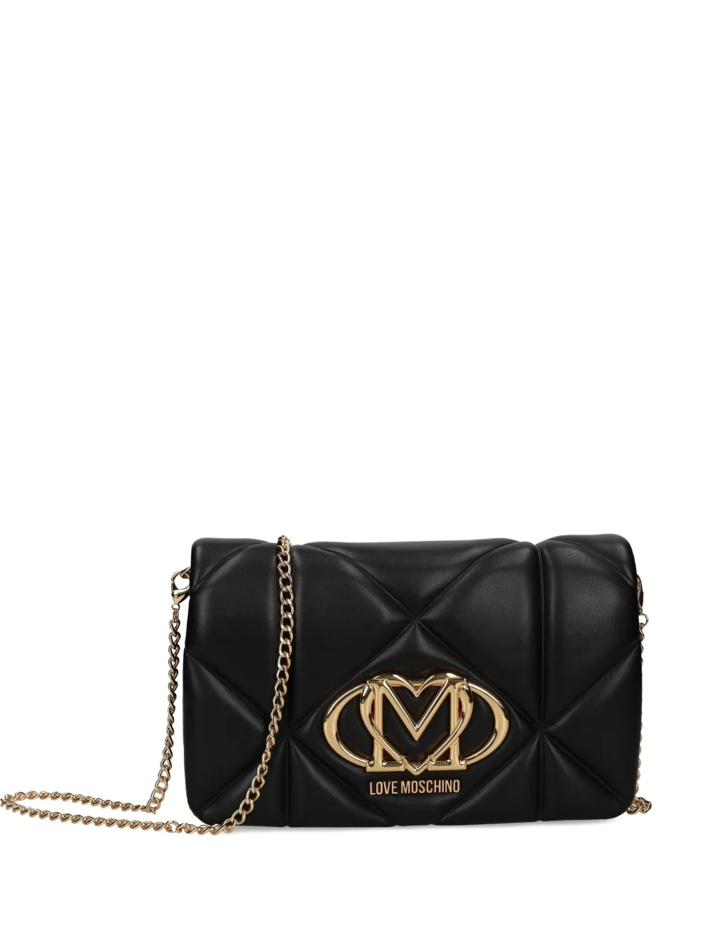 

Стеганая сумка с цепочкой Love Moschino, черный