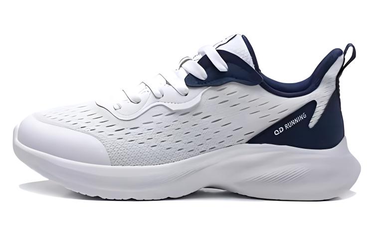 

QIAODAN Износостойкие низкие беговые кроссовки мужские бело-синие, цвет White Blue