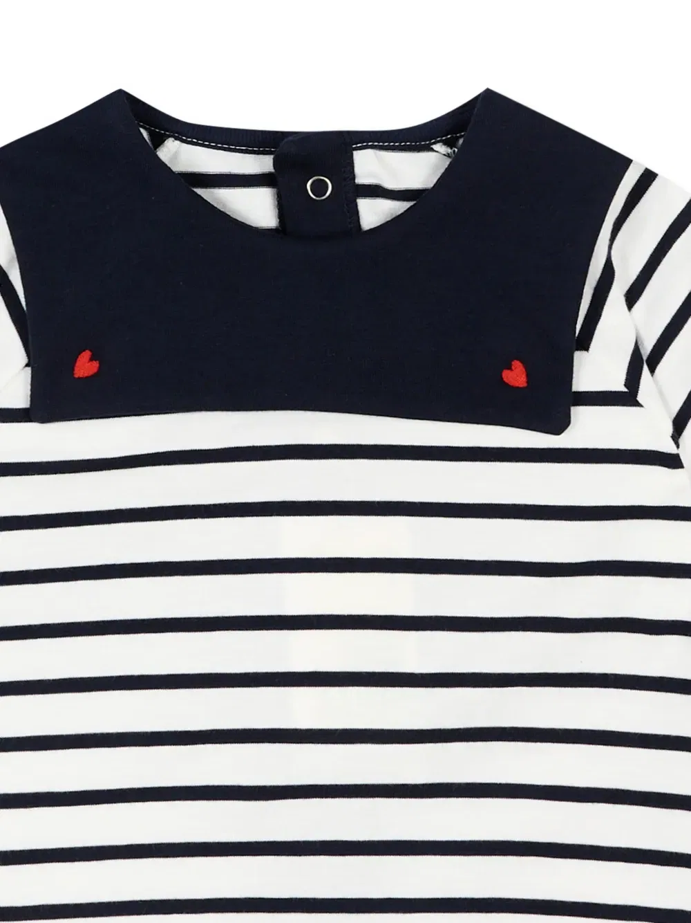 Полосатая футболка с коротким рукавом Petit Bateau, синий — фото 3