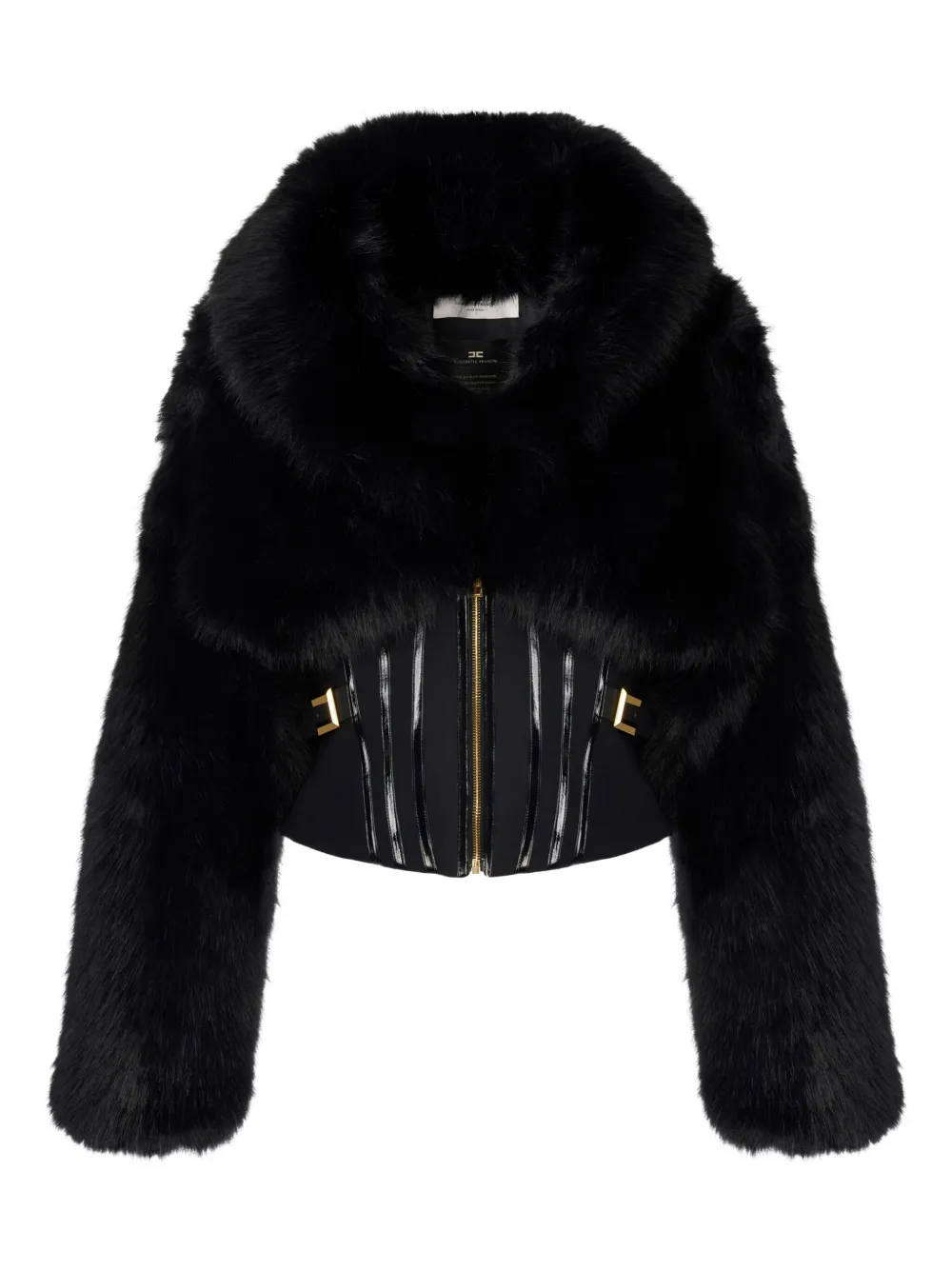 

Куртка с меховым эффектом Elisabetta Franchi, черный