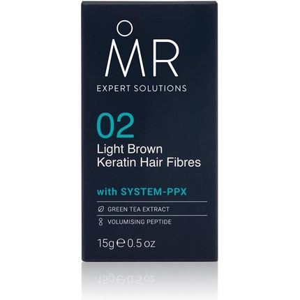 

Средство для маскировки выпадения волос Mr Light Brown Hair Fibres 15g with System-Ppx for Thinning