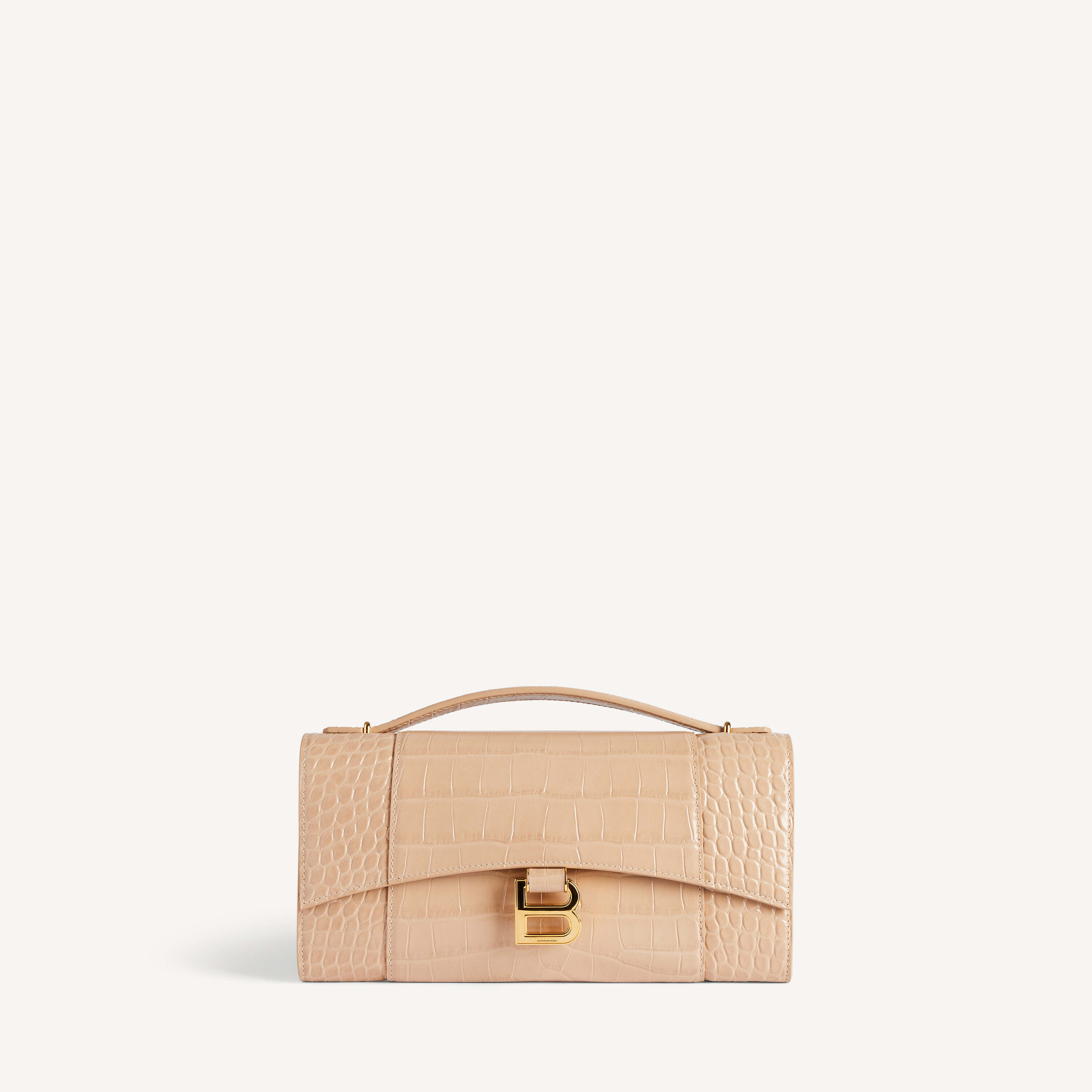 

Женский клатч hourglass с цепочкой в нюдовом цвете BALENCIAGA, нюд