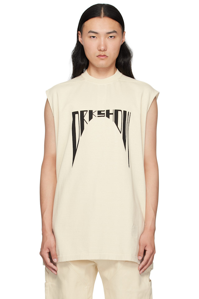 

Голливудский брезентовый топ Rick Owens Drkshdw, цвет natural