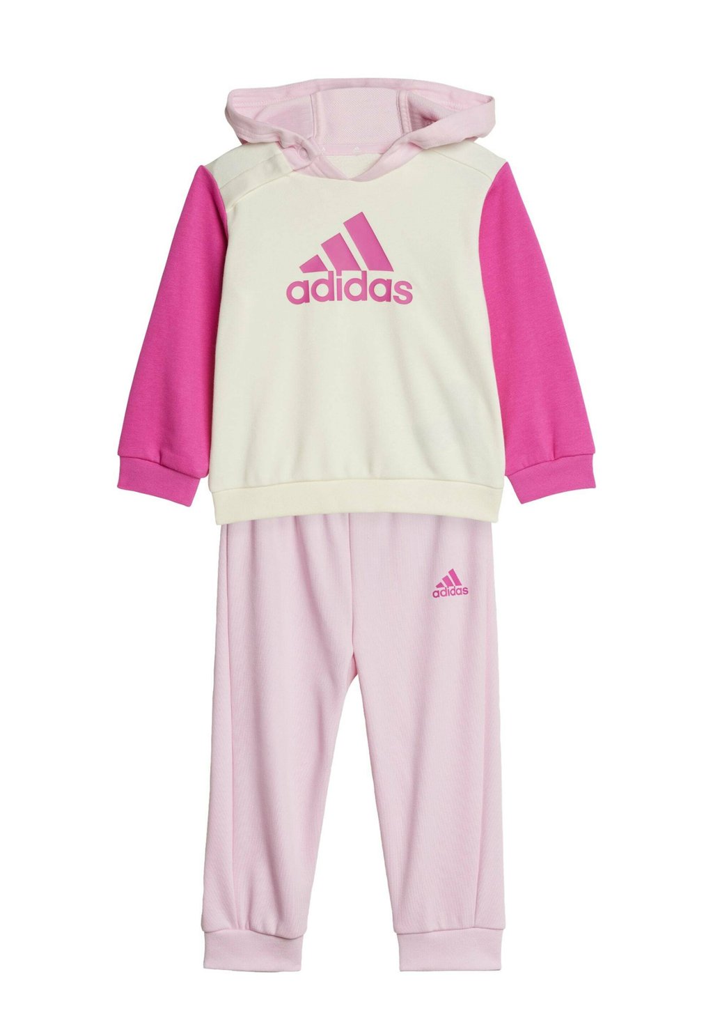 

Спортивный костюм ESSENTIALS COLORBLOCK SET adidas Sportswear, цвет ivory semi lucid fuchsia clear pink