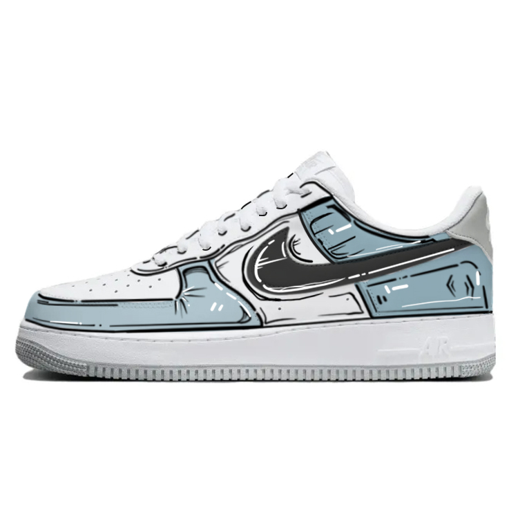 

Кроссовки Nike Air Force 1 Skateboard Shoes Men Low-Top White Blue, белый