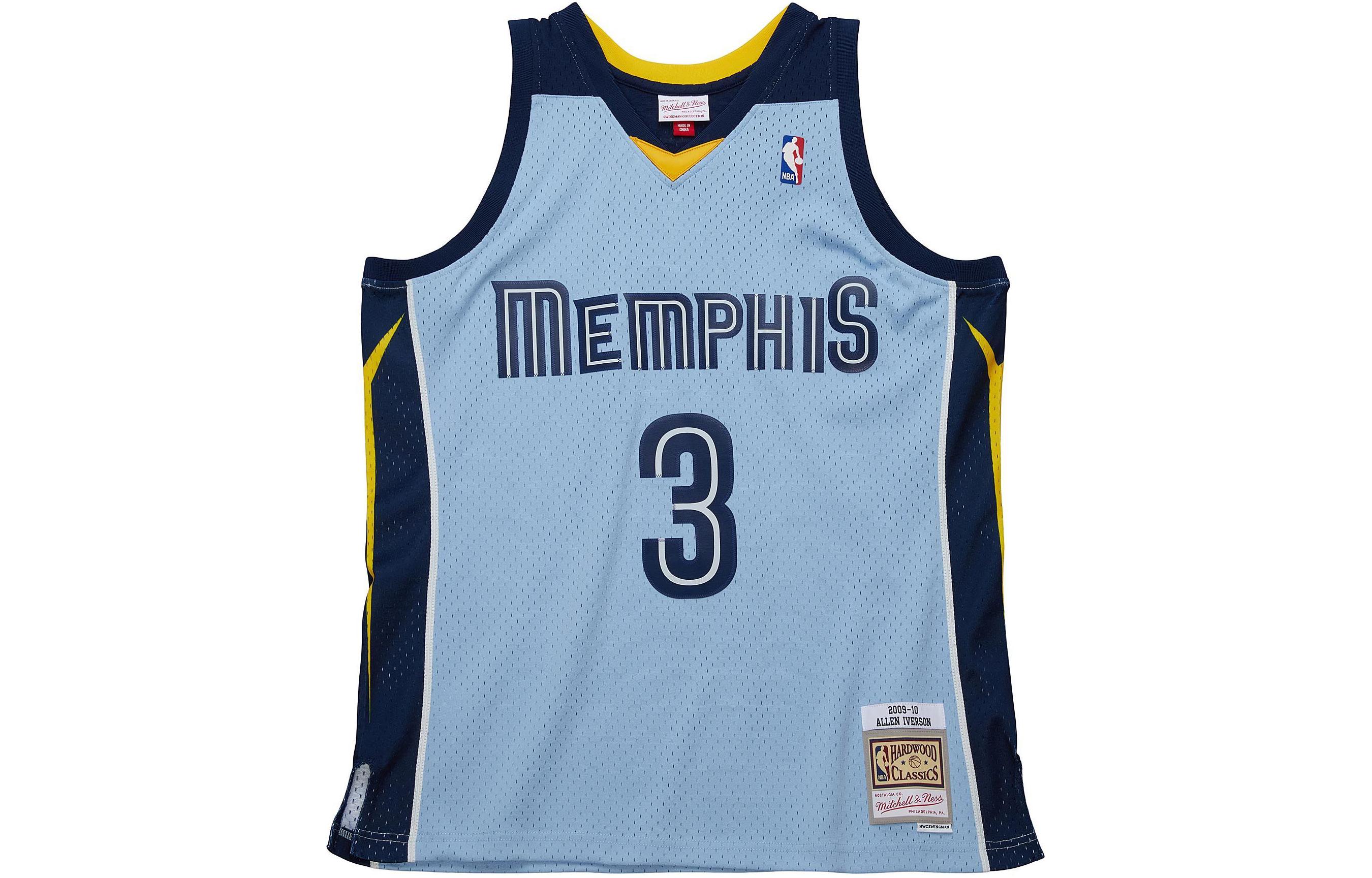 

Футболка баскетбольная Mitchell & Ness SW Fan Edition Iverson 09-10 Memphis Grizzlies Iverson 3 Размер Мужская Синяя Mitchell Ness