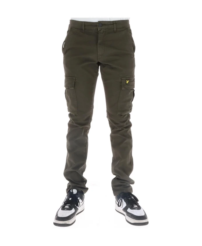 

Зеленые брюки-карго с оригинальным принтом Lyle & Scott, зеленый