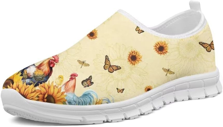

Кроссовки Forchrinse Bee Daisy для ходьбы, унисекс, Rooster Butterfly