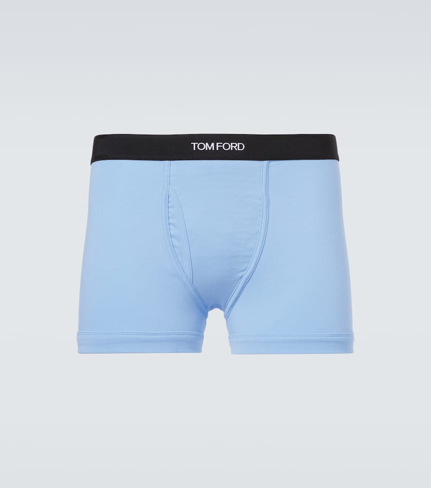 

Боксеры из хлопковой смеси с логотипом Tom Ford, Sky Blue