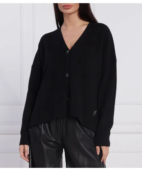 

Шерстяной кардиган Regular fit Liu Jo, черный