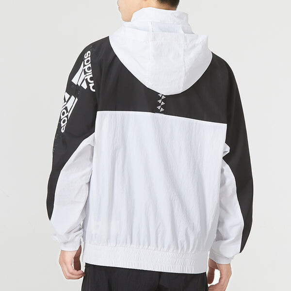 Куртка adidas Fi Bp2 Wvjk Contrasting Colors Logo Athleisure Casual Sports hooded Woven Jacket White, мультиколор — фото 4