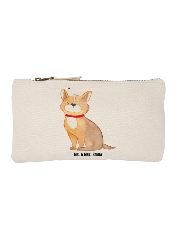 

Mr. & Mrs. Panda Белая тканевая сумка с изображением собаки, без надписей, идеально подходит для подарков на удачу