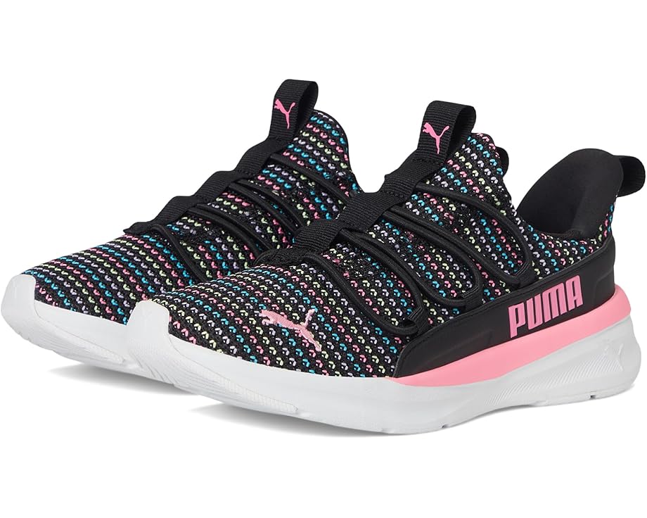 

Кроссовки PUMA Kids Softride One4All Slip-On Shoes, цвет Black/Fast Pink