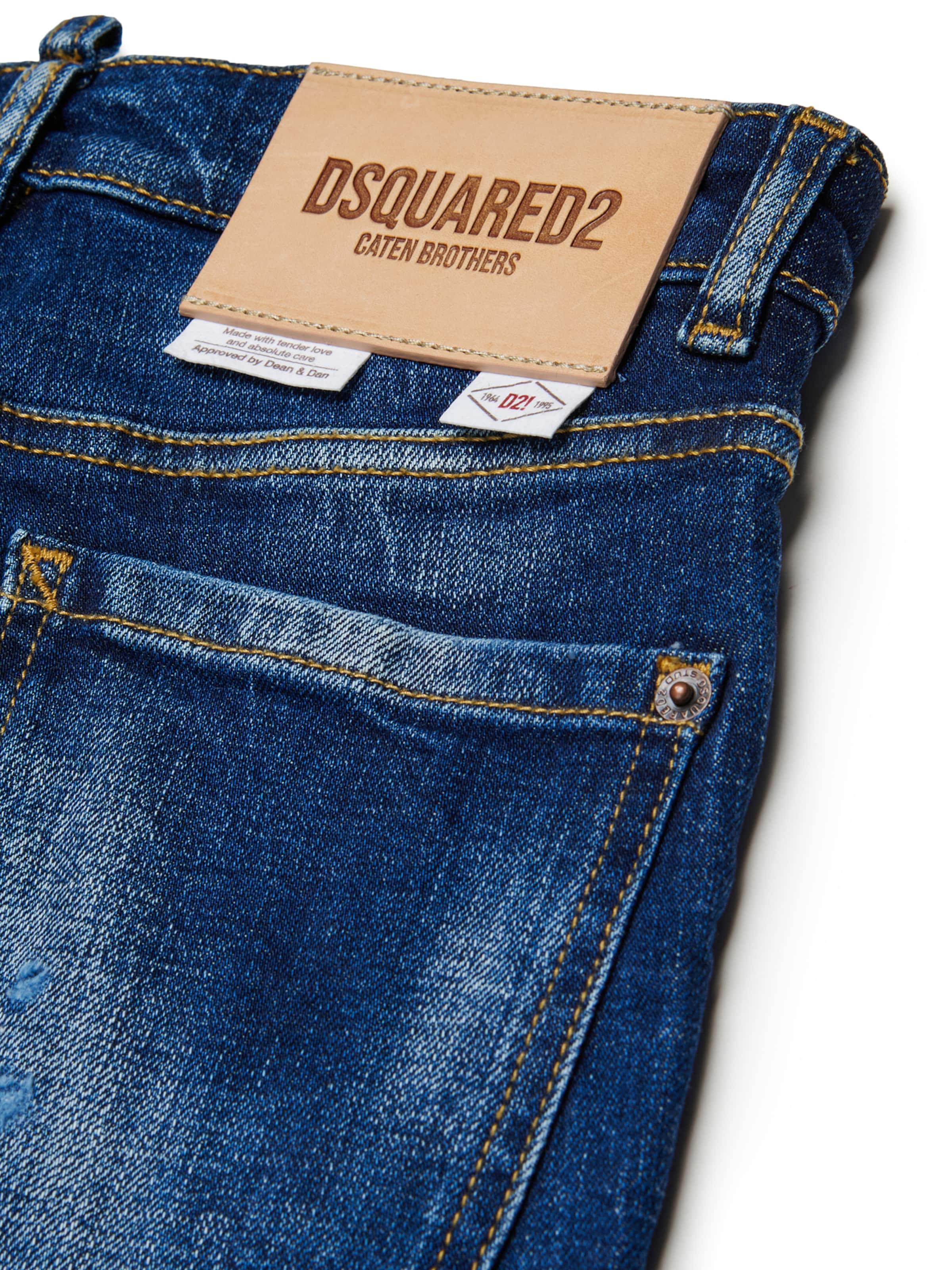 DSQUARED2 Джинсы свободного кроя в синем дениме — фото 4