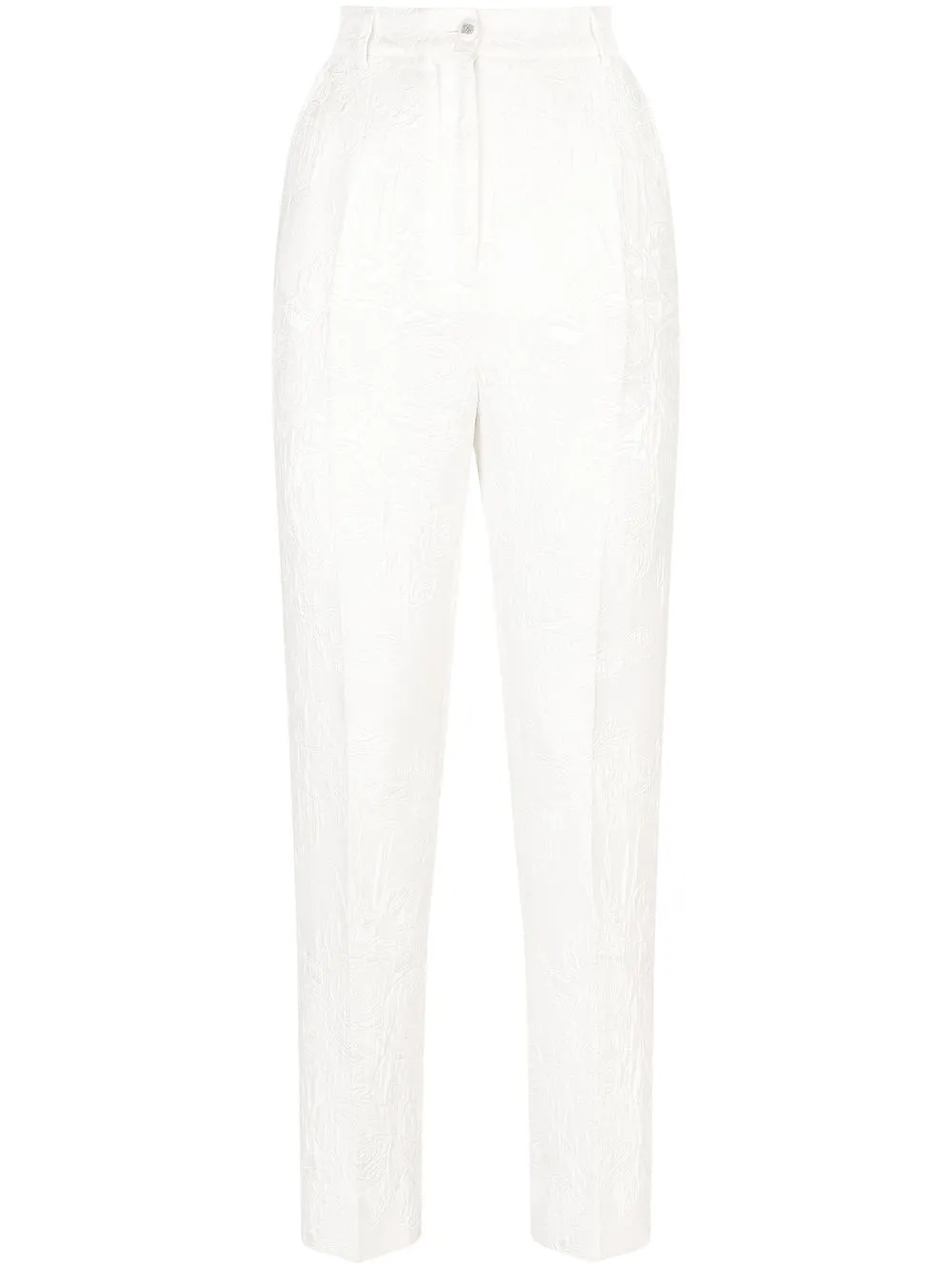 

Строгие брюки с цветочным узором DOLCE & GABBANA, белый