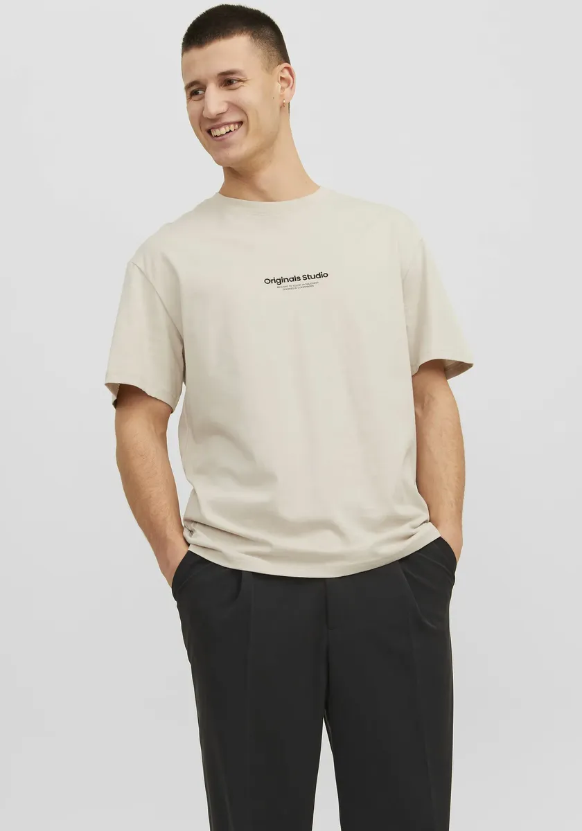 

Рубашка с круглым вырезом Jack & Jones "JORVESTERBRO TEE SS CREW NECK NOOS", цвет Moonbeam