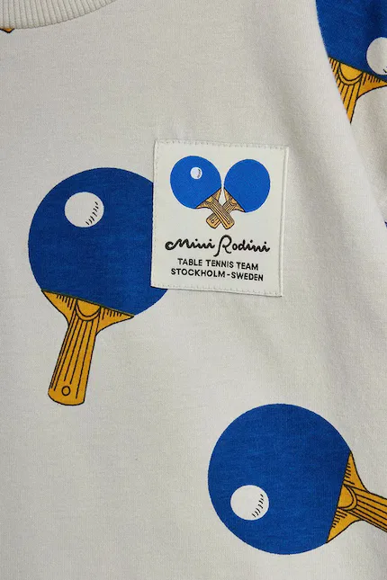 Футболка с принтом Table Tennis Mini Rodini, серый — фото 3