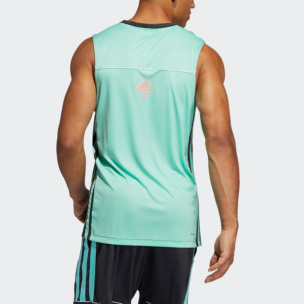 Спортивная футболка bw rose tank printing basketball sports vest black Adidas, черный — фото 3