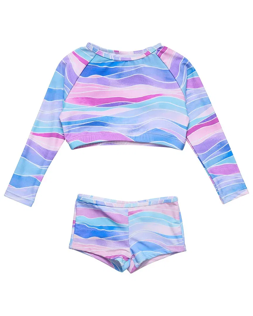 Комплект топов Snapper Rock Water Hues Crop Rash Top Set, синий